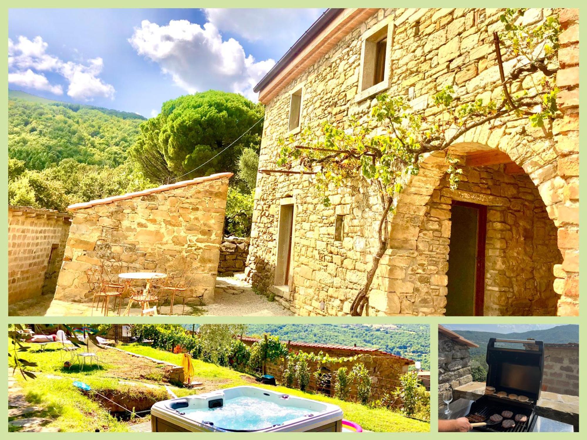 Bio Agriturismo Alba Etrusca Di Cortona - Organic Farmhouse- Appartamento Lavanda-Appartamento Rosmarino - Vasca Idromassaggio Esterna Poggioni Exterior foto